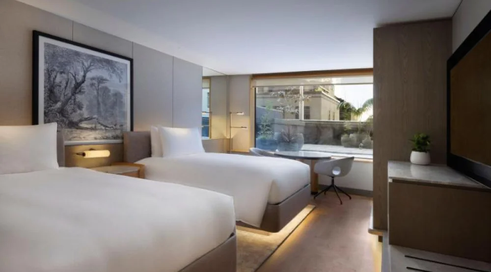 Terrace View, Deluxe Guest Room, Two Double at JW Marriott Auckland