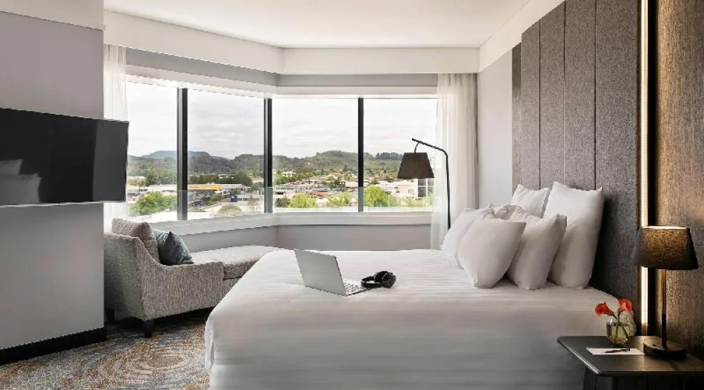 Deluxe City View Room with One King Bed at Pullman Rotorua
