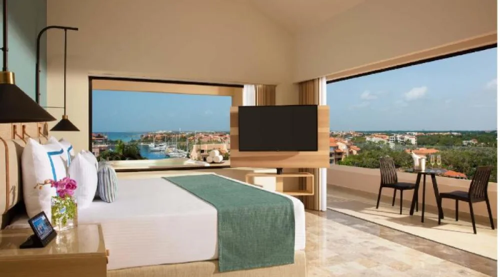 Preferred Club Premium Suite Marina View King with Hot Tub at Dreams Aventuras Resort & Spa