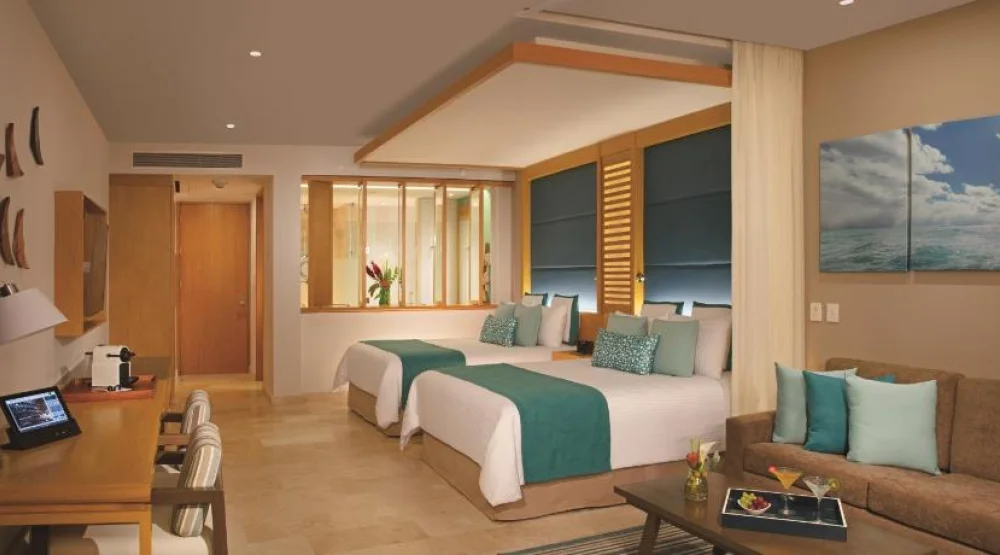 Junior Suite Pool View - Two Queen Beds - All Inclusive at Dreams Playa Mujeres Golf & Spa Resort