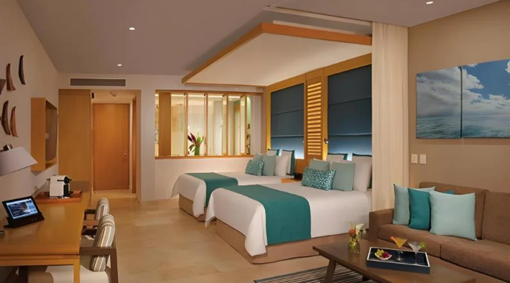 Preferred Junior Suite Swim Out Ocean View - Two Queens - All Inclusive at Dreams Playa Mujeres Golf & Spa Resort