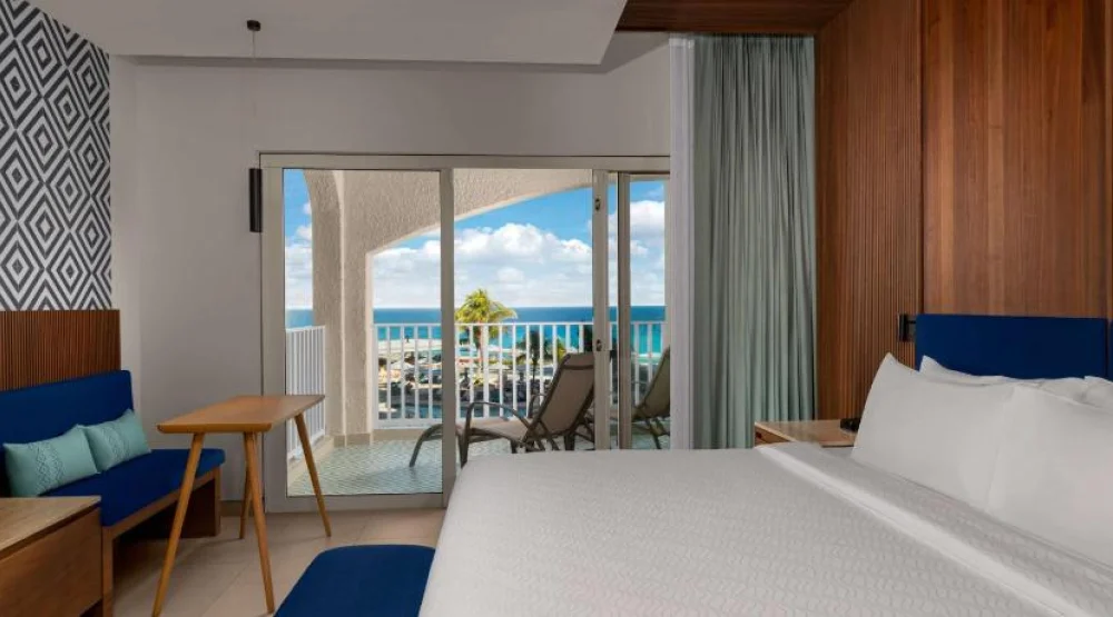Premium King Room with Ocean View at Hilton Cancun Mar Caribe All-Inclusive Resort
