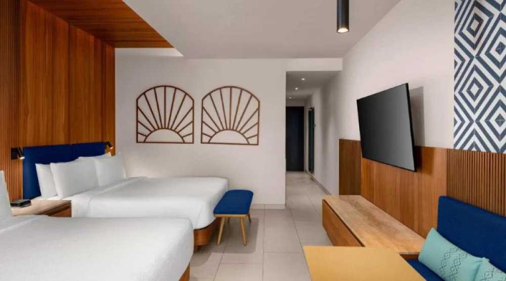 Enclave Beachfront Two Queen Beds - Ground Floor at Hilton Cancun Mar Caribe All-Inclusive Resort