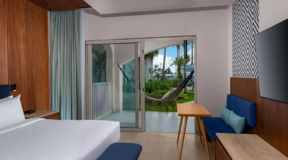 Pool Patio King One Bedroom Suite at Hilton Cancun Mar Caribe All-Inclusive Resort