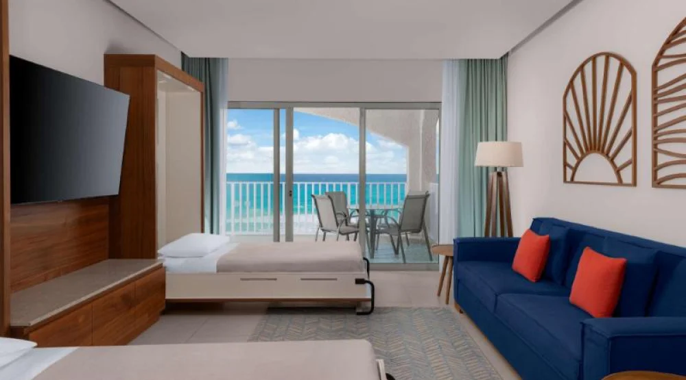 Enclave Beachfront Suite-1 King/2 Twin at Hilton Cancun Mar Caribe All-Inclusive Resort