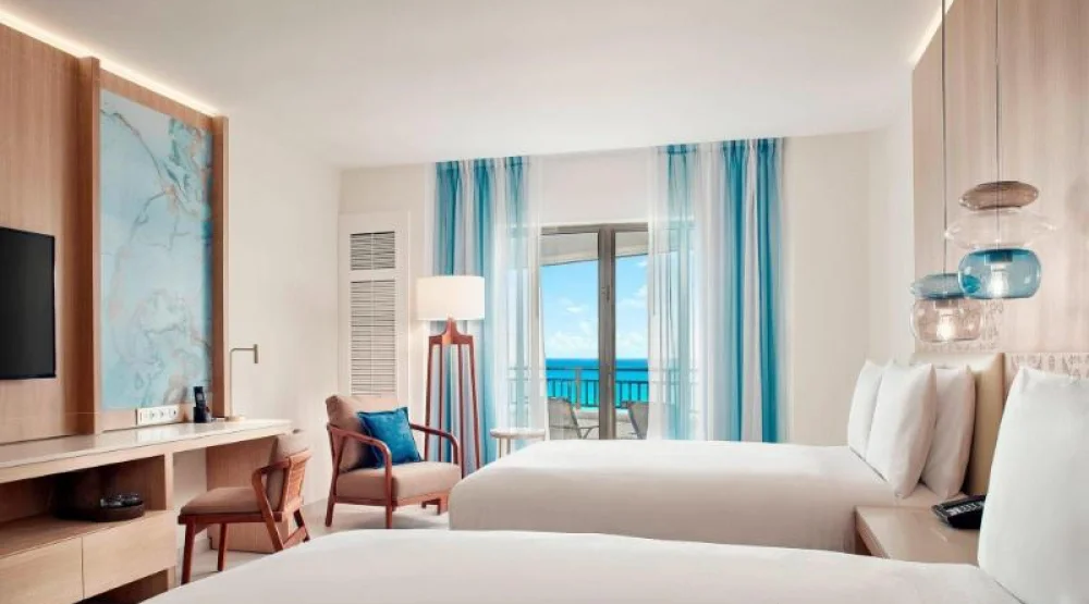 Ocean View, Deluxe Guest Room, Two Double, Balcony at JW Marriott Cancun Resort & Spa