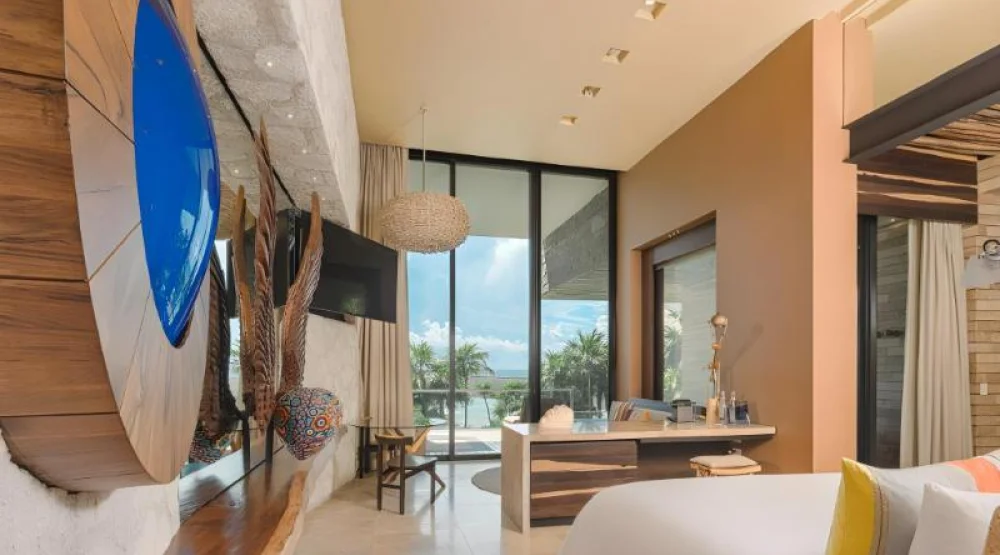 Ocean View Balcony King at La Casa De La Playa by Xcaret