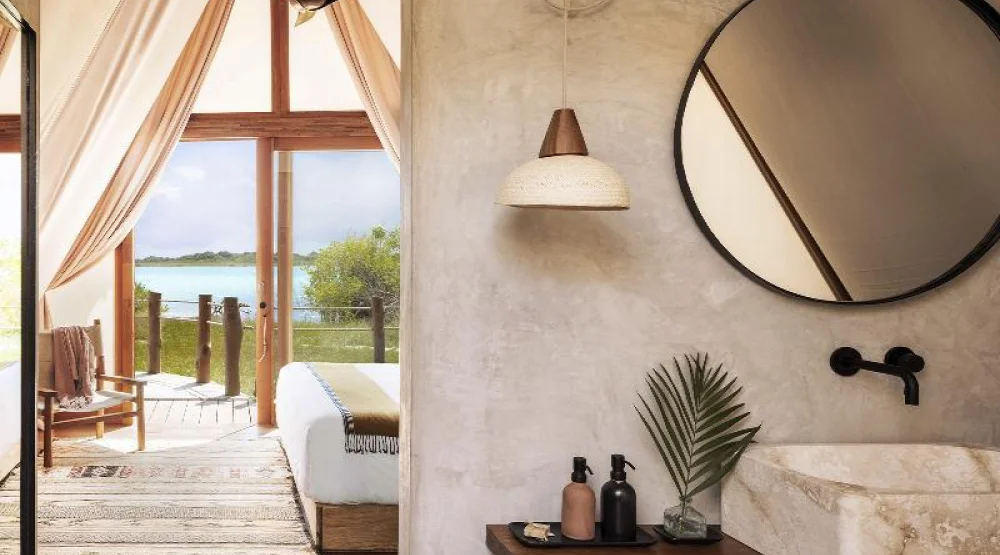 Lagoon Room at Our Habitas Bacalar