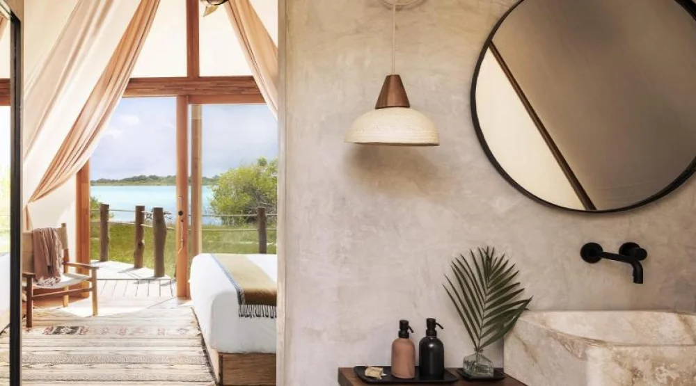 King Room with Lake View at Our Habitas Bacalar