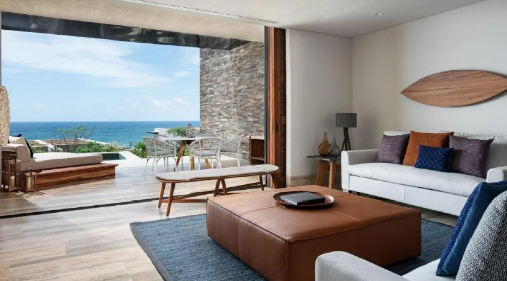 Cortes Ocean View, One Bedroom Suite, One King, Sofa Bed, Ground Floor, Private Pool, Terrace at Zadun A Ritz-Carlton Reserve