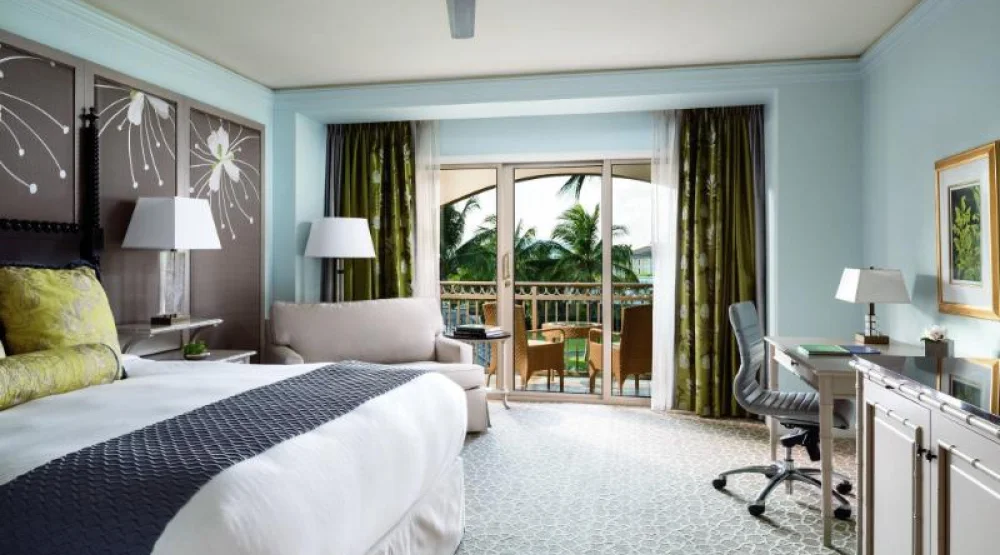 Garden View, Guest Room, One King, Sofa Bed, Resort Tower, Balcony at The Ritz-Carlton Grand Cayman