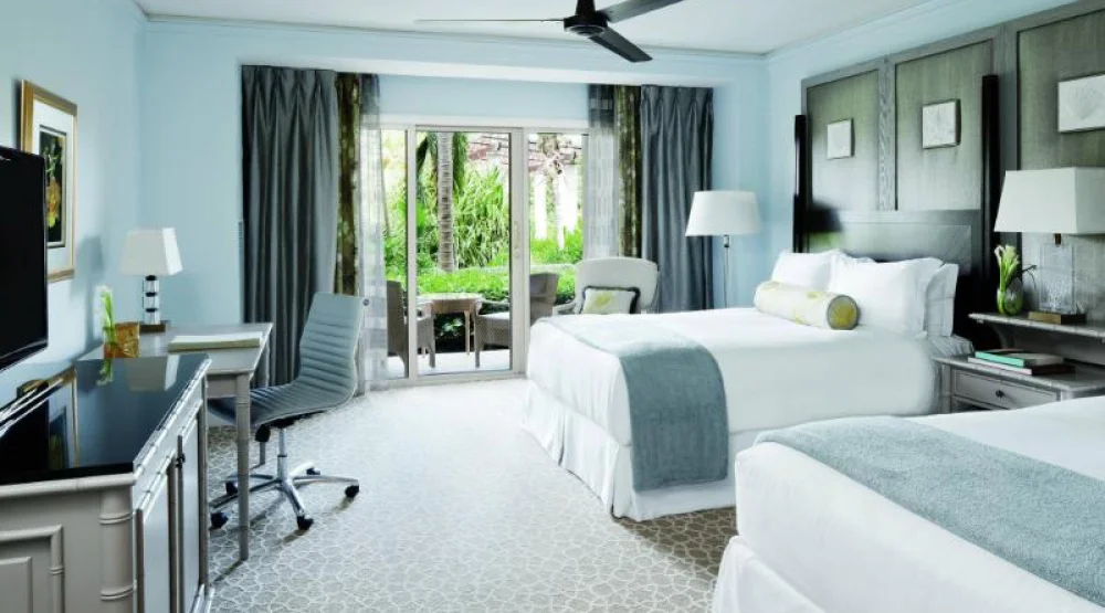 Garden View, Guest Room, Two Queen, Resort Tower, Balcony at The Ritz-Carlton Grand Cayman
