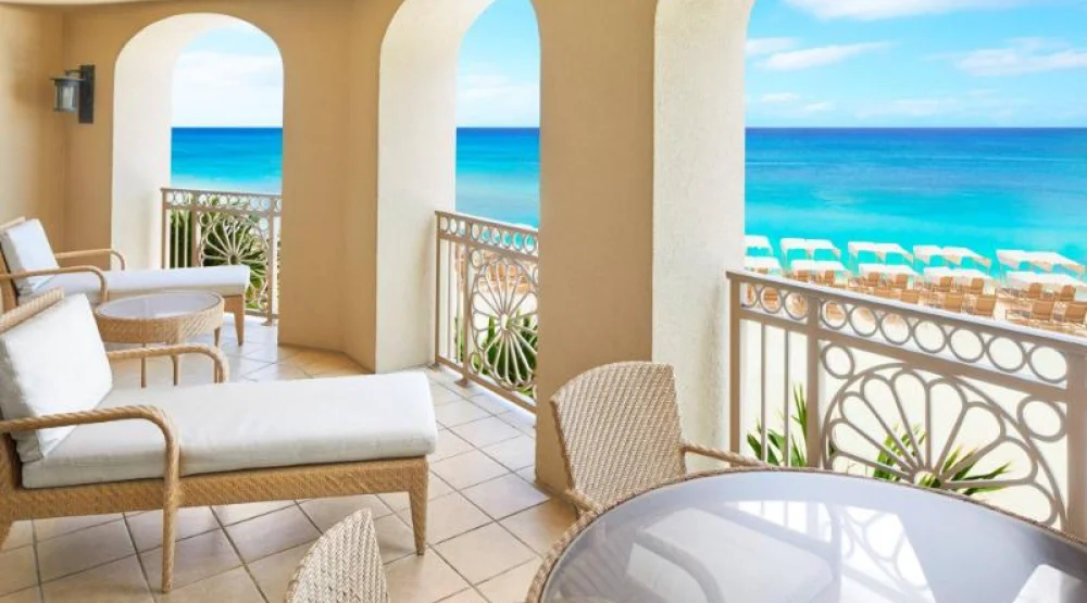 One Bedroom Residential Suite, One King, Sofa Bed, Oceanfront, Ocean Tower, Balcony at The Ritz-Carlton Grand Cayman