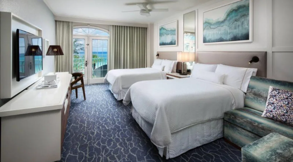 Ocean Pool View, Guest Room, Two Double at The Westin Grand Cayman Seven Mile Beach Resort