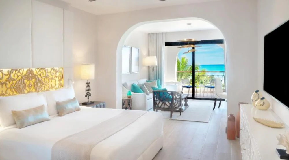 Premium Luxury, Junior Suite, One King, Ocean View, Balcony at Sanctuary Cap Cana