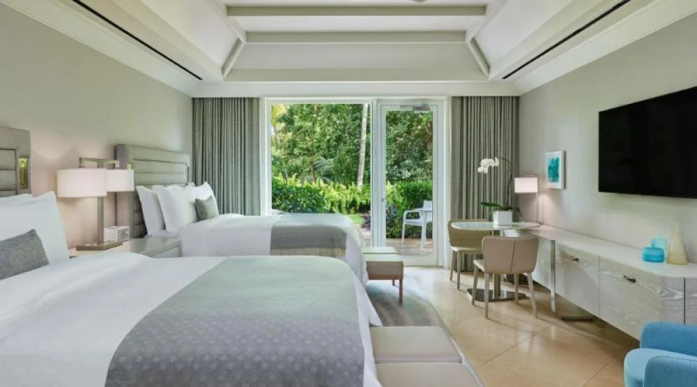 Grand Deluxe, Guest Room, Two Queen, Garden View at St Regis Bahia Beach