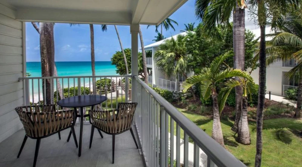 Partial Water View King, Guest Room, One King, Sofa Bed, Partial Water View, Balcony at Buoy Haus Beach Resort St. Thomas
