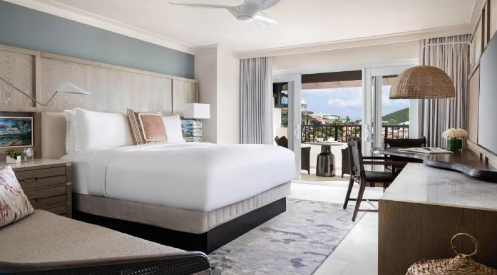 Club Ocean Front Suite, Club Level, Suite, One King, Sofa Bed, Oceanfront, Balcony at The Ritz-Carlton St Thomas