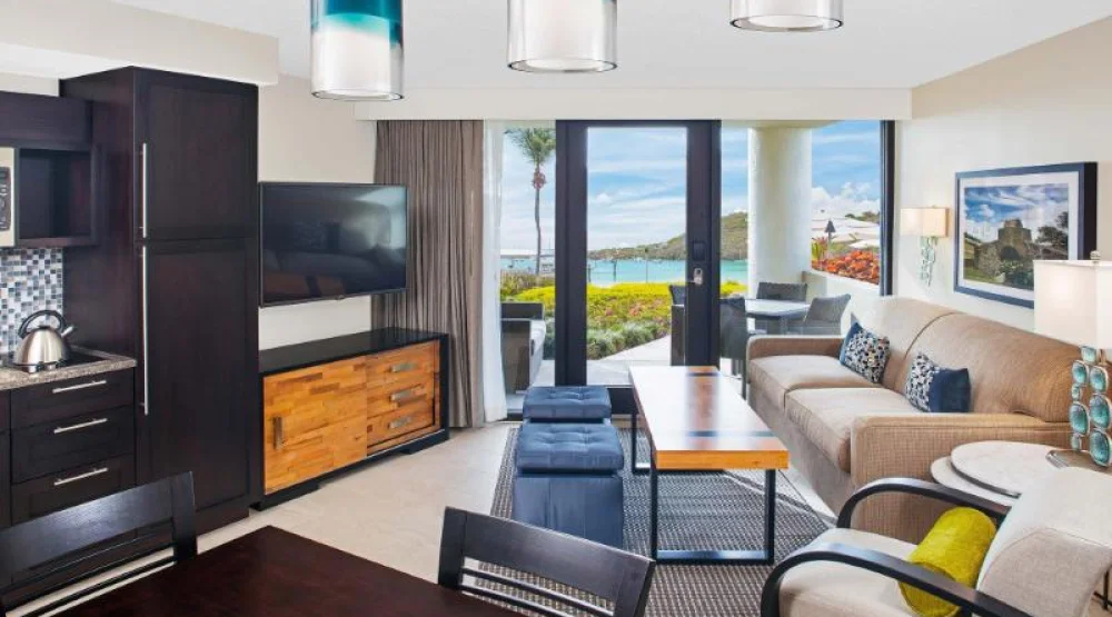 Two Bedroom Villa, Bedroom 1: One King, Bedroom 2: Two Double, Sofa Bed, Resort View, Balcony at The Westin St. John Resort & Villas