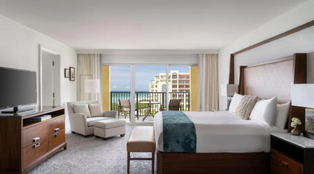 Ocean View, Guest Room, One King, Sofa Bed at The Ritz-Carlton Aruba
