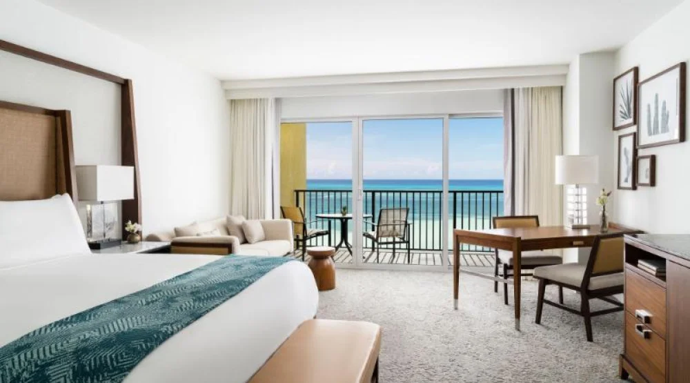 Ocean Front, Guest Room, One King, Sofa Bed at The Ritz-Carlton Aruba