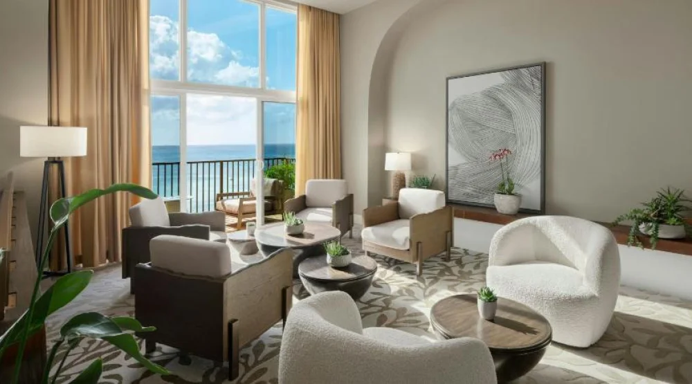 Club Ocean View, Club Lounge Access, Guest Room, Two Queen at The Ritz-Carlton Aruba