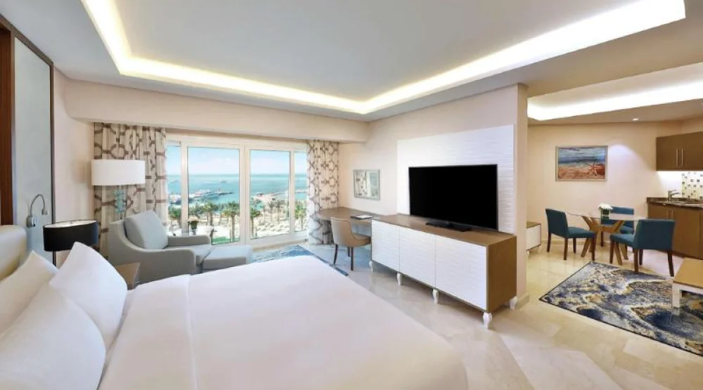King Family Junior Suite with Sea View at Hilton Hurghada Plaza