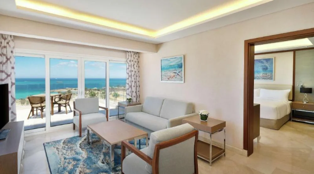 King Blue Bay Suite with Sea View at Hilton Hurghada Plaza