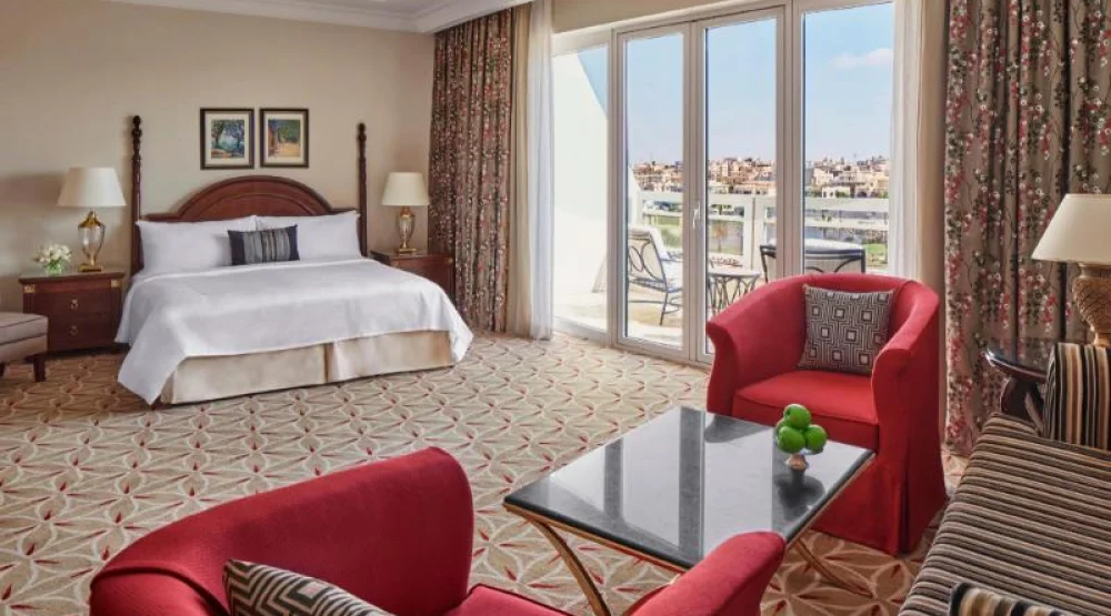 Junior Suite, Executive Lounge Access, One Bedroom Junior Suite, One King, Golf Or Beach View at JW Marriott Hotel Cairo