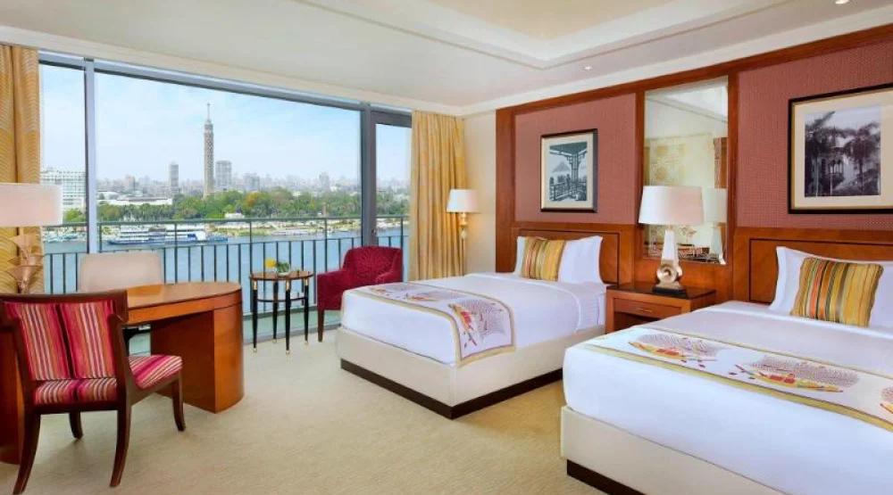 Deluxe Guest Room, Two Double, Nile View at The Nile Ritz-Carlton Cairo