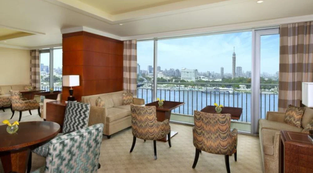 Royal Suite, Club Lounge Access, One Bedroom Suite, One King, Nile View at The Nile Ritz-Carlton Cairo