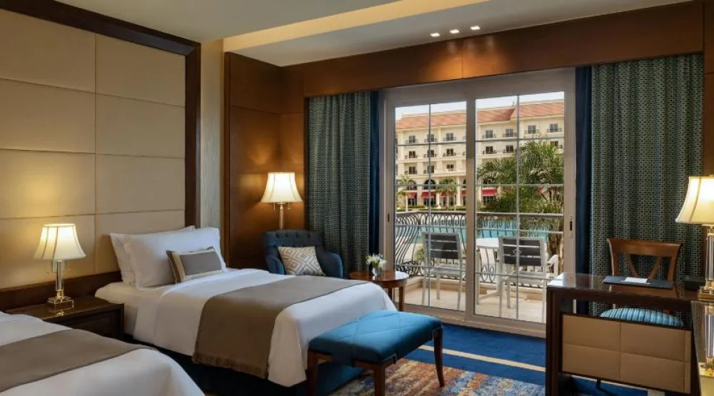 Deluxe Room, Deluxe Guest Room, Two Twin, Pool View, Balcony at The St. Regis New Capital Cairo