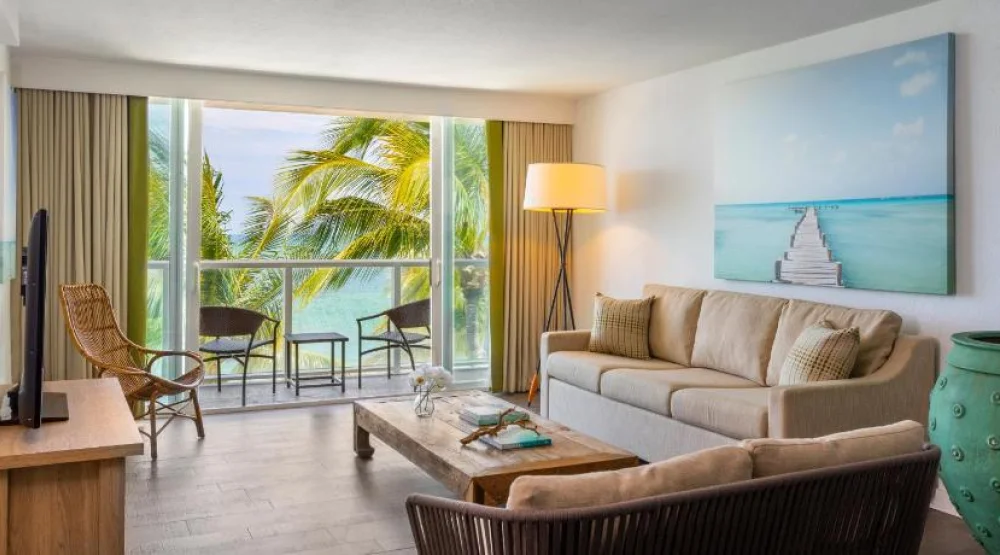 Oceanfront Suite with Two Queen Beds at Amara Cay Resort