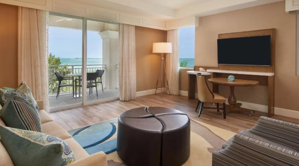 Bay Front Corner Suite, One Bedroom Suite, One King, Sofa Bed at Playa Largo Resort & Spa Autograph Collection