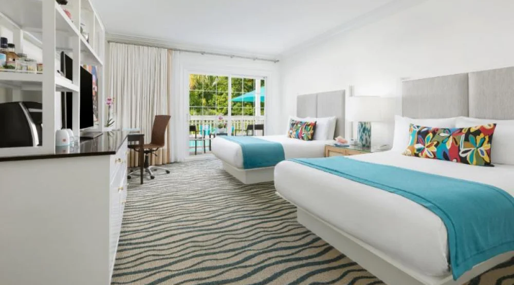 Pool & Garden View Two Queen with Balcony at The Marker Key West Harbor Resort