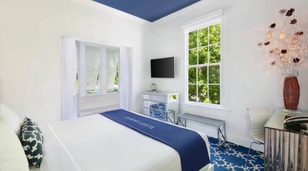 Sunroom Studio, Larger Guest Room, One King, Limited View at The Saint Hotel Key West Autograph Collection