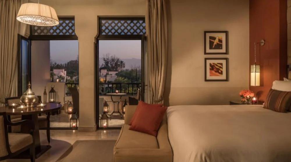 Pool View Terrace Room King Bed at Four Seasons Resort Marrakech