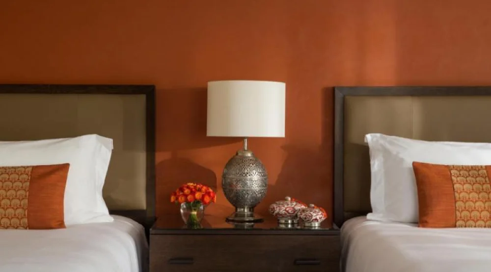 Upper Pavilion Room Two Twins Beds at Four Seasons Resort Marrakech