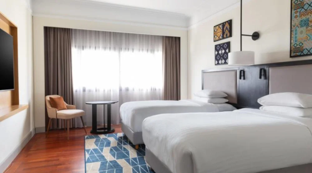 M Club, Guest Room, Two Twin, City View at Casablanca Marriott Hotel