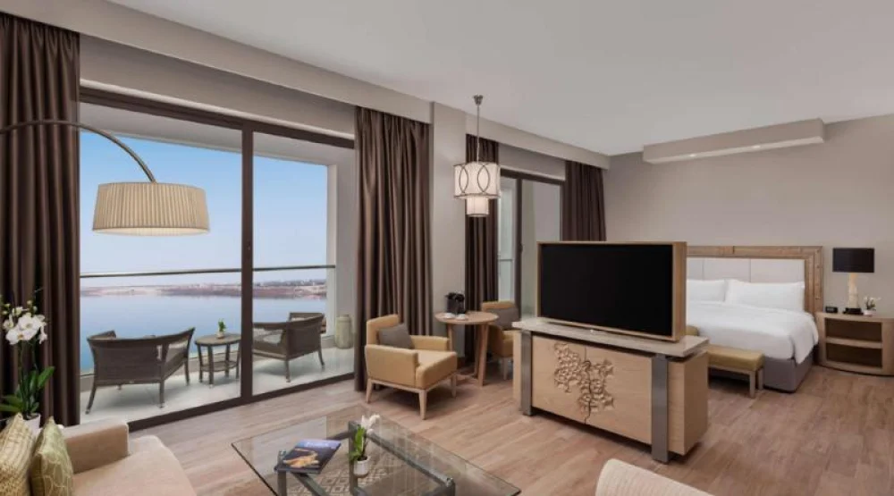 King Junior Suite with Sea View at Hilton Dead Sea Resort