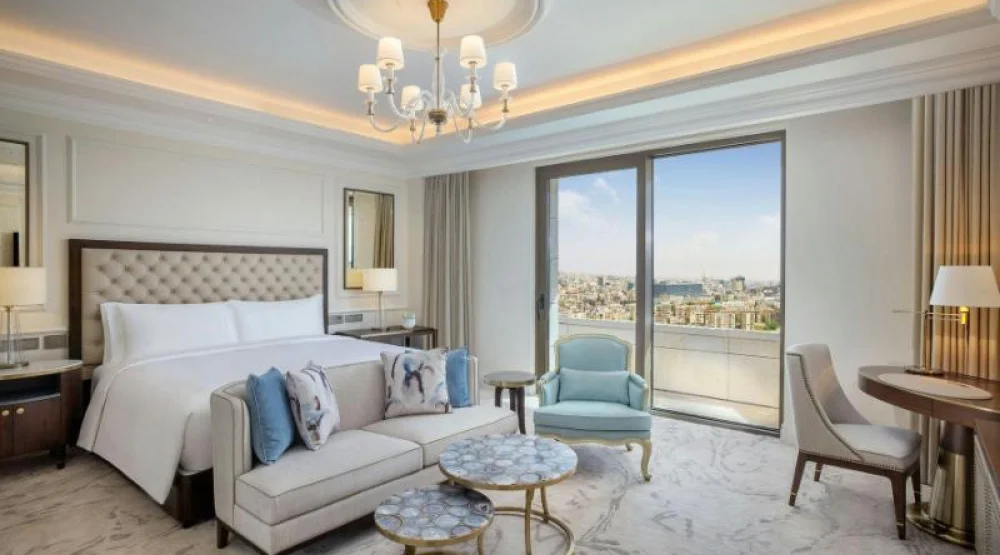 Premier Deluxe, Guest Room, Two Queen, City View at The Ritz-Carlton Hotel Amman