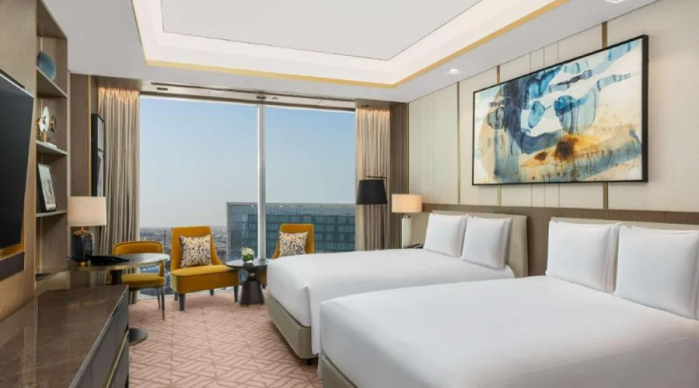 Two Queen Beds Premier Room with City View at Waldorf Astoria Kuwait