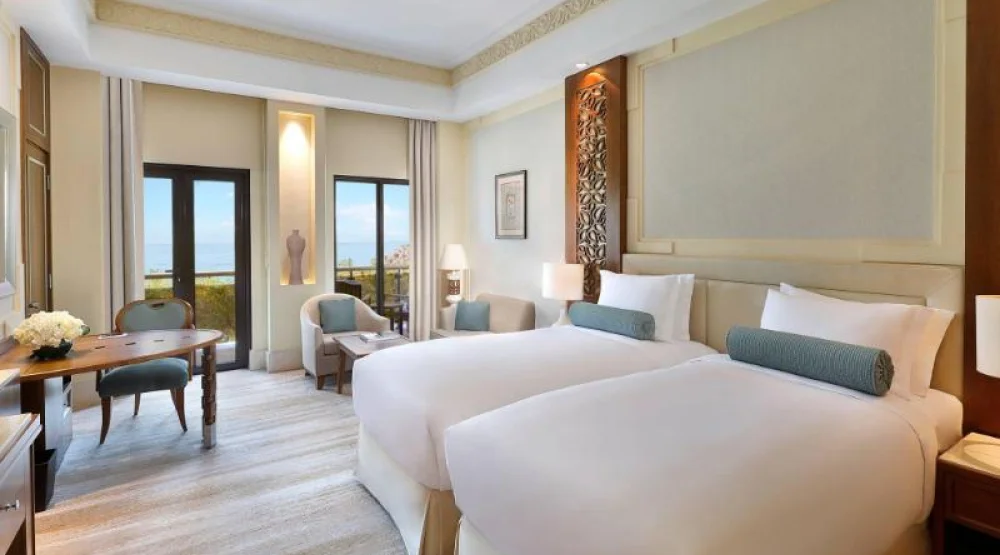 Deluxe Guest Room, Two Twin, Sea View, High Floor, Balcony at Al Bustan Palace a Ritz-Carlton Hotel