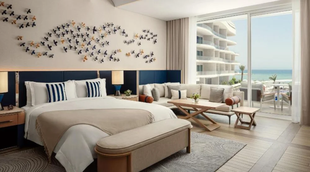 Palm Duplex Two Bedroom Suite with Balcony and Sea View at The St. Regis Al Mouj Muscat Resort