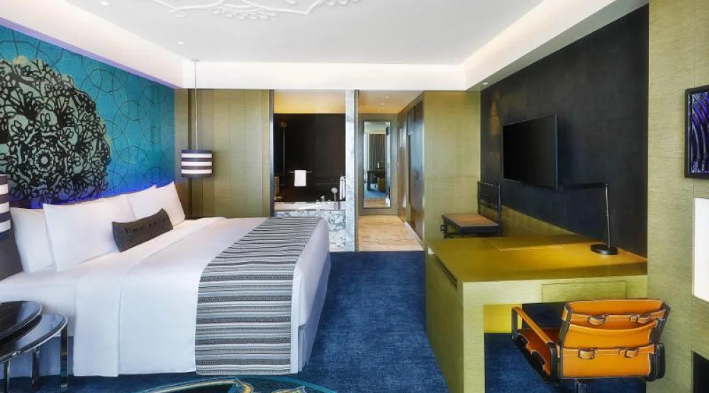 Spectacular Room, Guest Room, One King, Garden View, Pool Access, Balcony at W Muscat