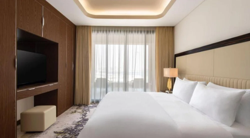 Sea View Suite, One Bedroom Apartment, One King, Balcony at Agora Doha Autograph Collection