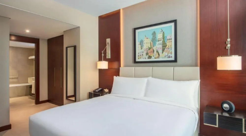 Superior One Bedroom Suite Partial Sea View at Hilton Doha The Pearl