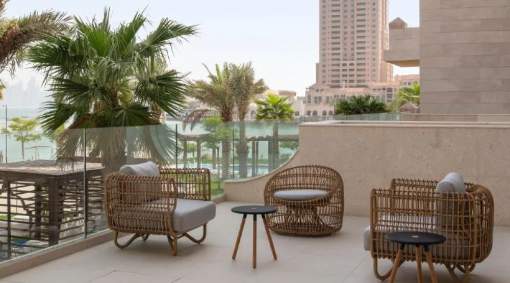 One Bedroom Suite, One King, Sea View, Terrace at The St. Regis Marsa Arabia Island The Pearl Qatar