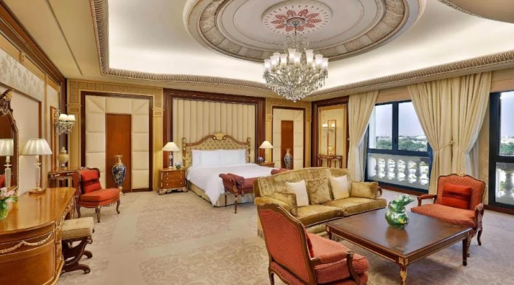 Royal Suite, Two Bedroom Suite, Bedroom 1: One King, Bedroom 2: Two Twin, Corner Room at The Ritz-Carlton Riyadh