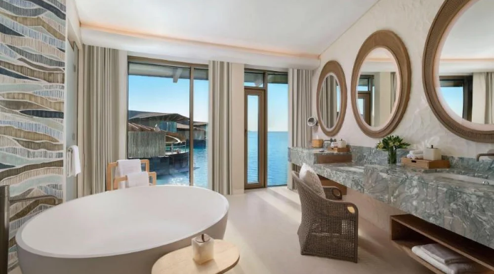 Coral Villa, 2 Bedroom Villa, Bedroom 1: 1 King, Bedroom 2: 2 Twin, Overwater View, Private Pool at The St. Regis Red Sea Resort